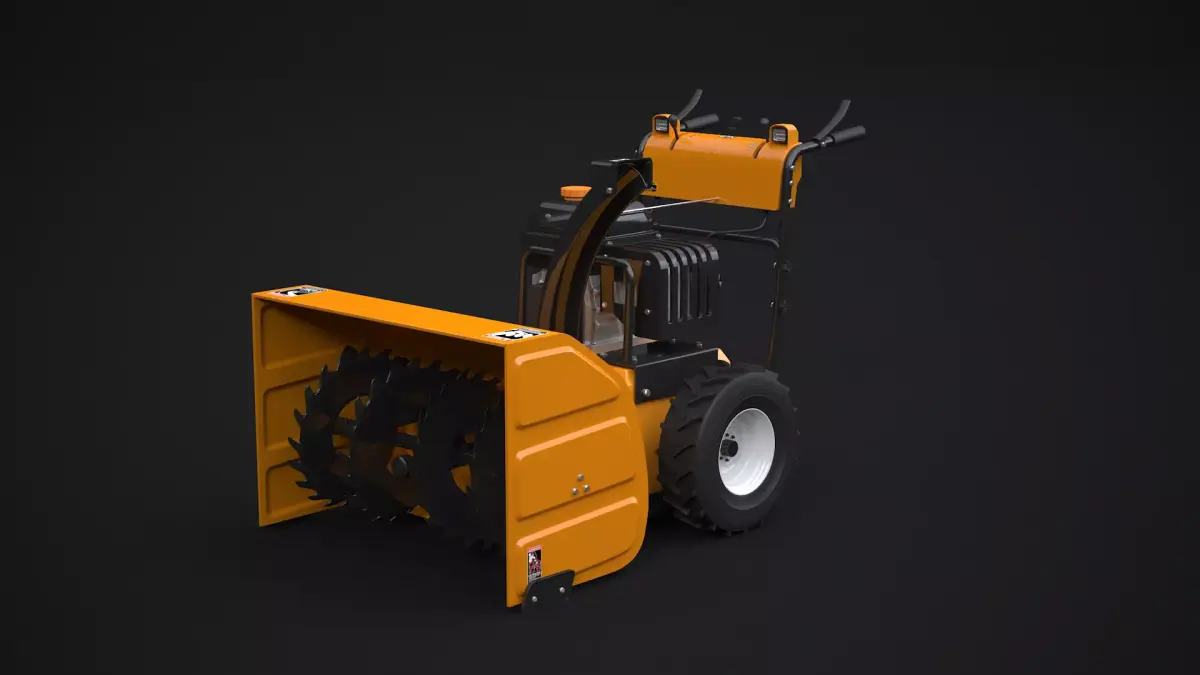 Walk Behind Snow Blower 3D model