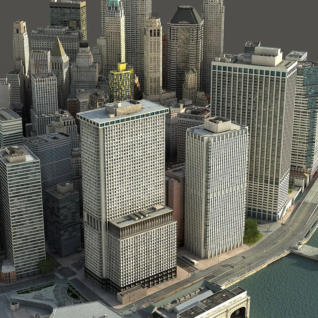 Manhattan Lower Part02 Low Poly 3D model