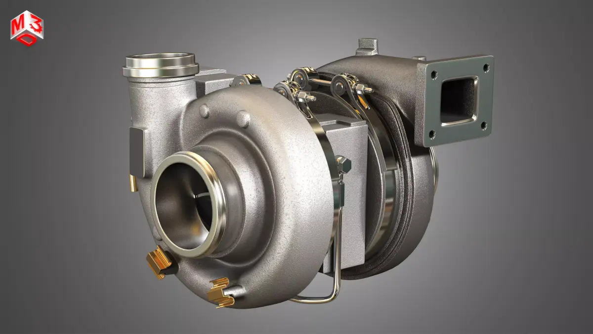 Turbocharger - Diesel Engine  3D model