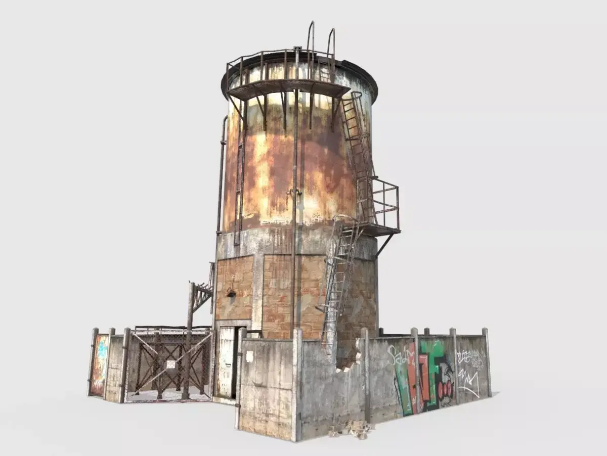 Old Water Tower 3D model