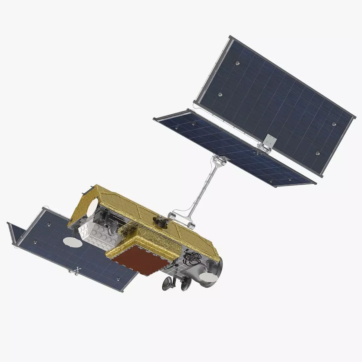 Communications Satellite Rigged 3D model