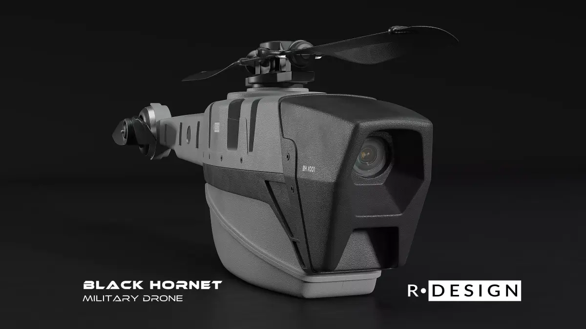 Black hornet drone 3D model