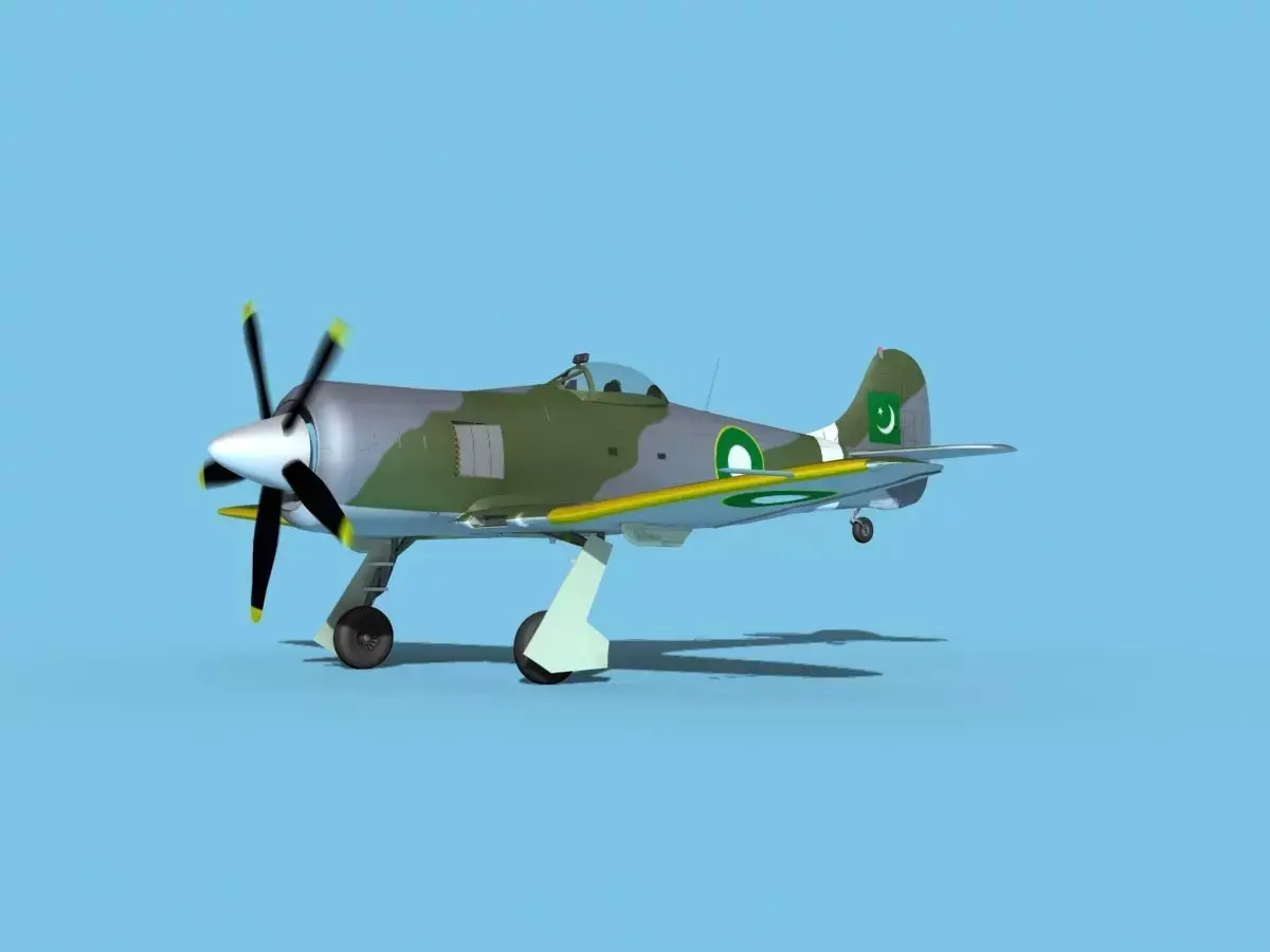 Hawker Tempest MKII PAF 3D model