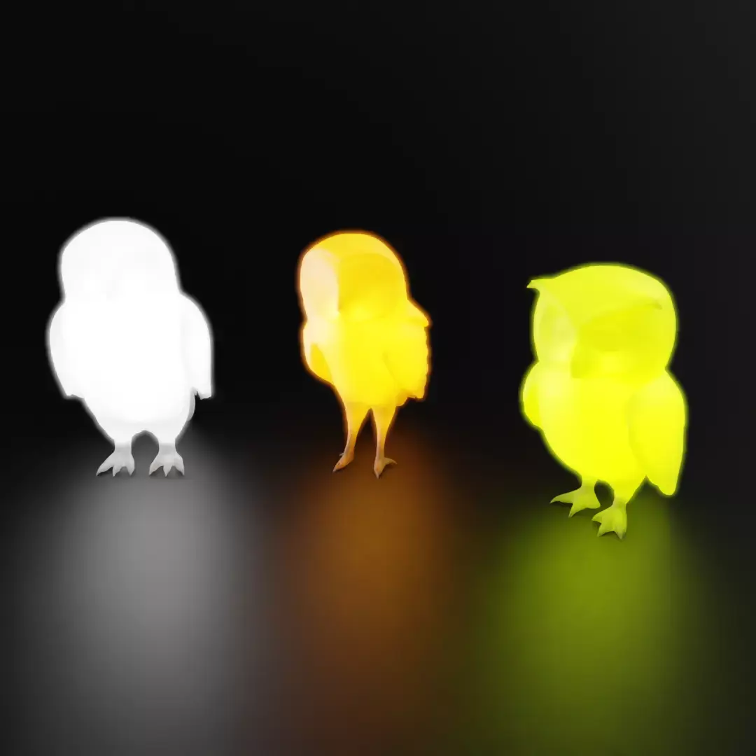 Indirect lighting for Owls 3D model
