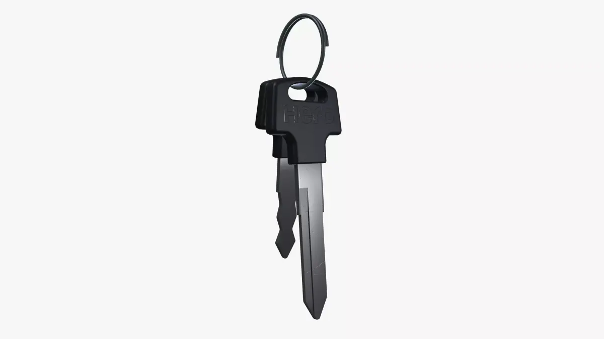 Bike key Low-poly 3D model
