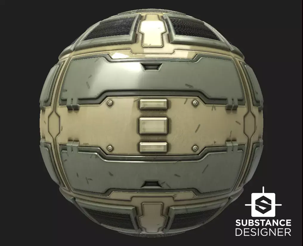 Sci-Fi Panel PBR  Texture