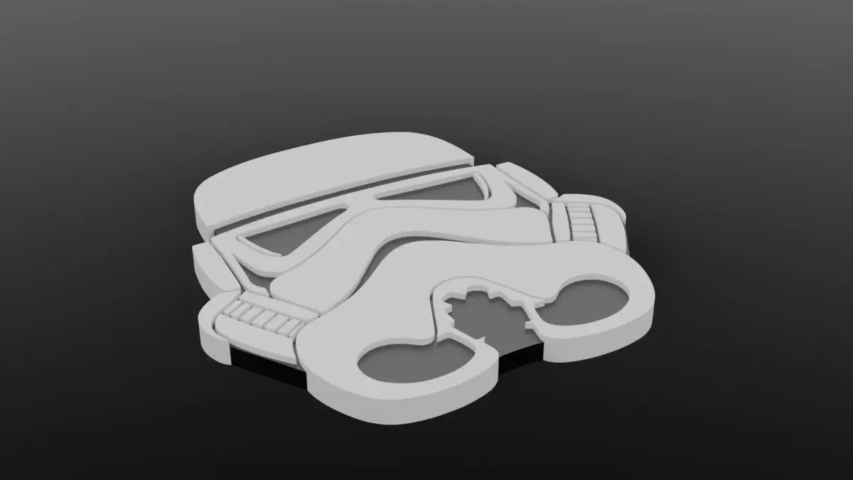 Stormtrooper Helmet Coaster 3D print model
