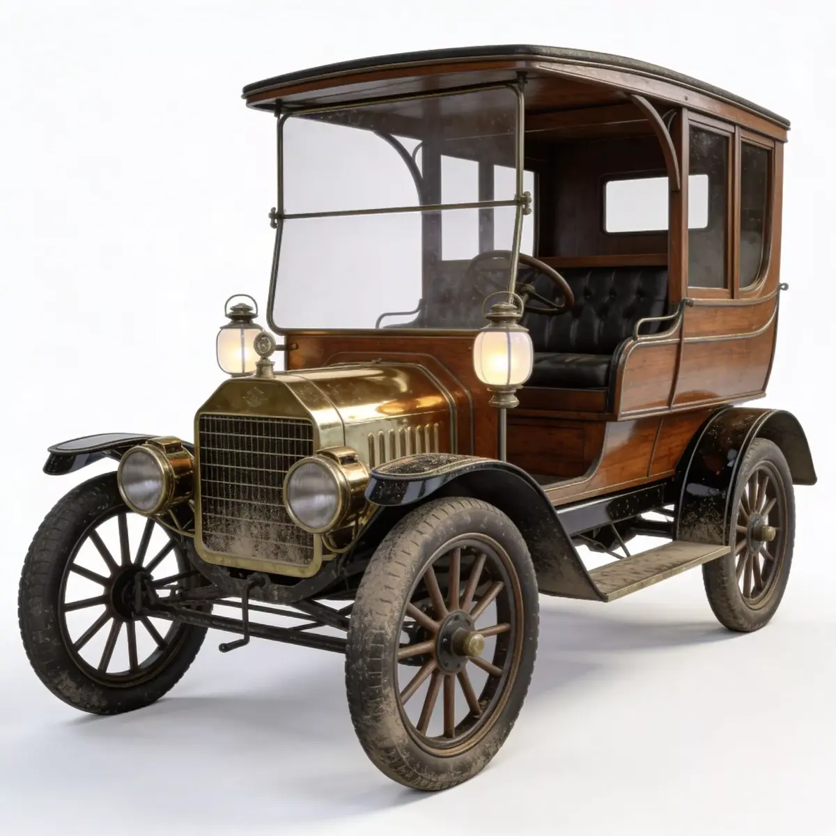 20th Century Brass Era Coupe 3D Model Low-poly 3D model
