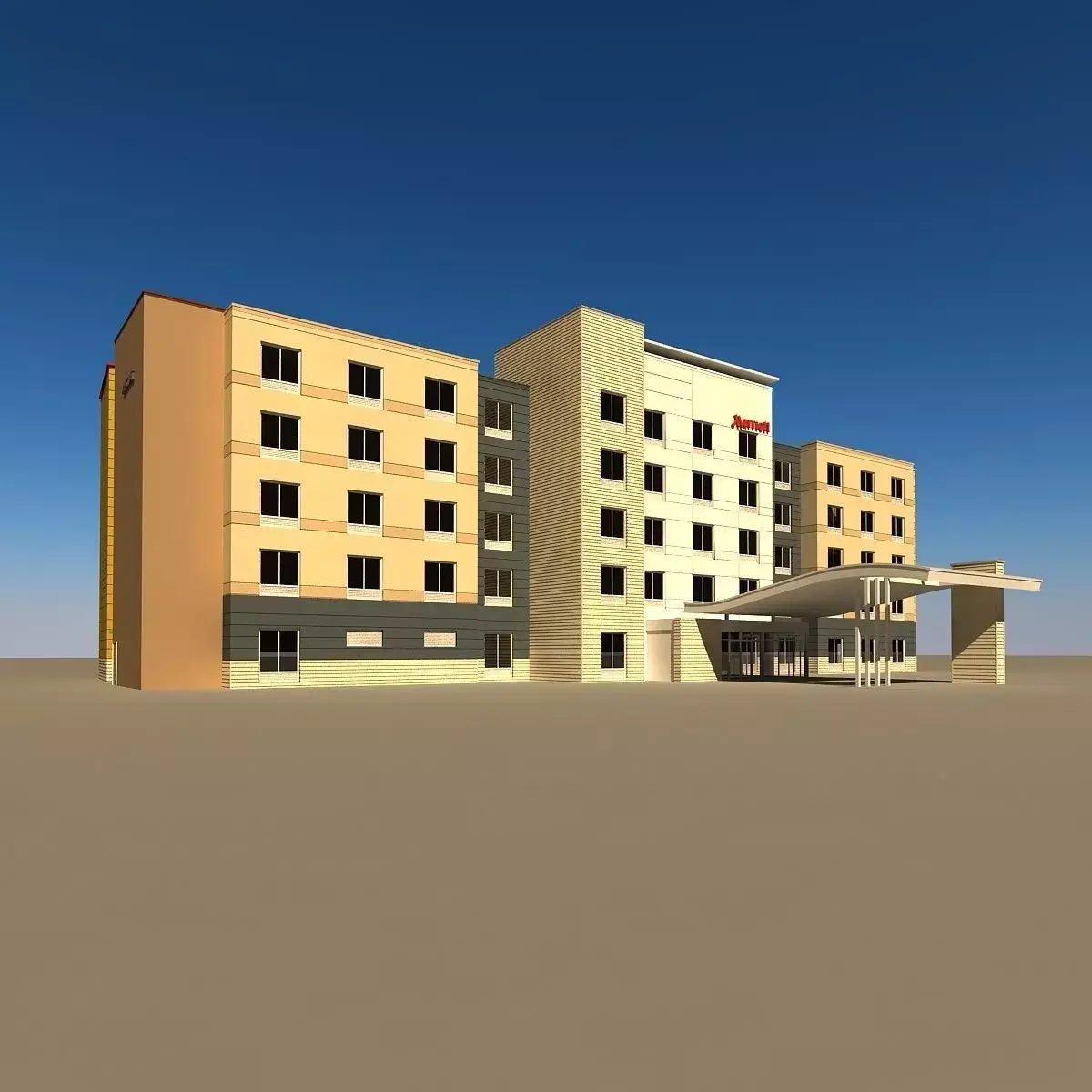 Hotel M2 3D model