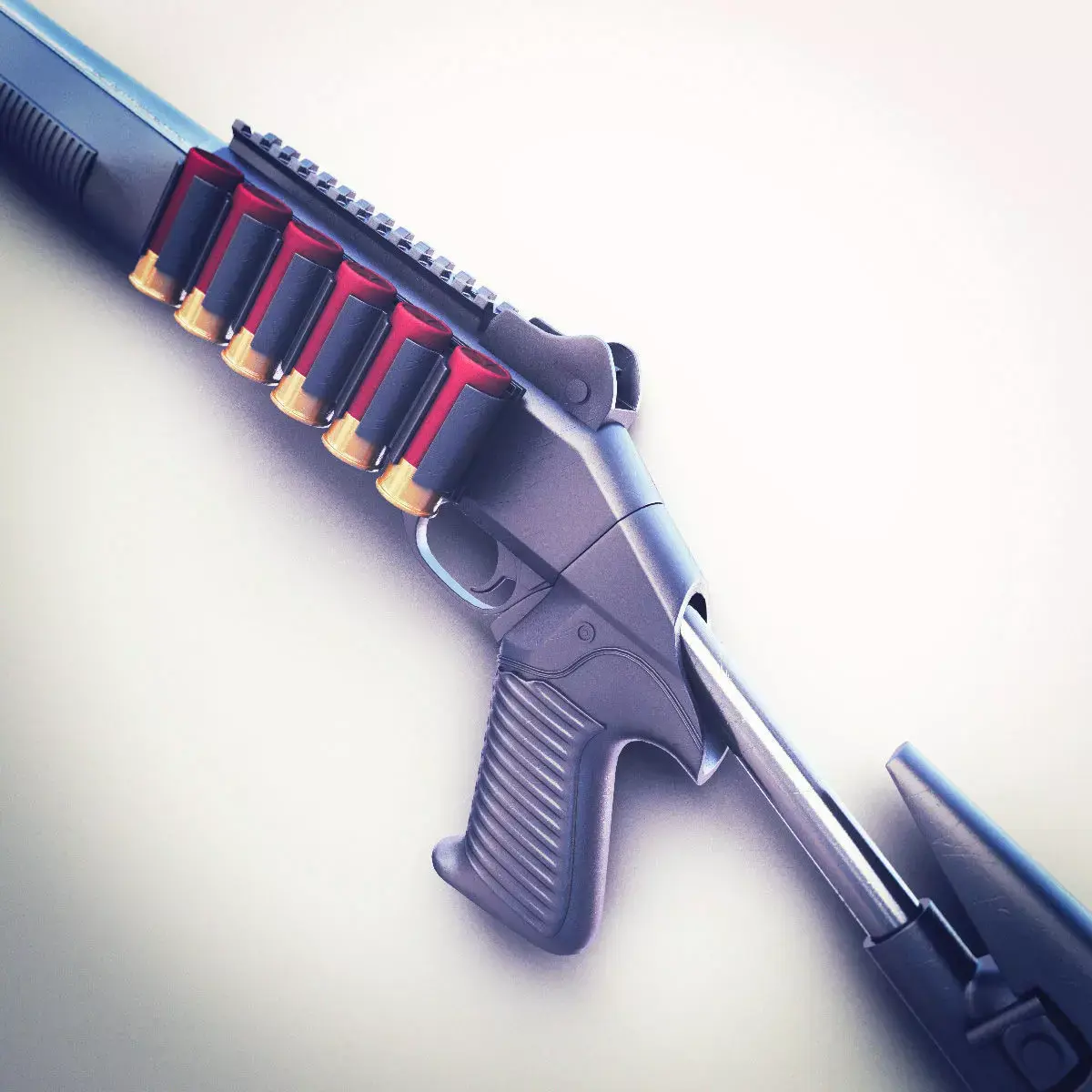 Benelli M4 Shotgun Hi-Res 3D model