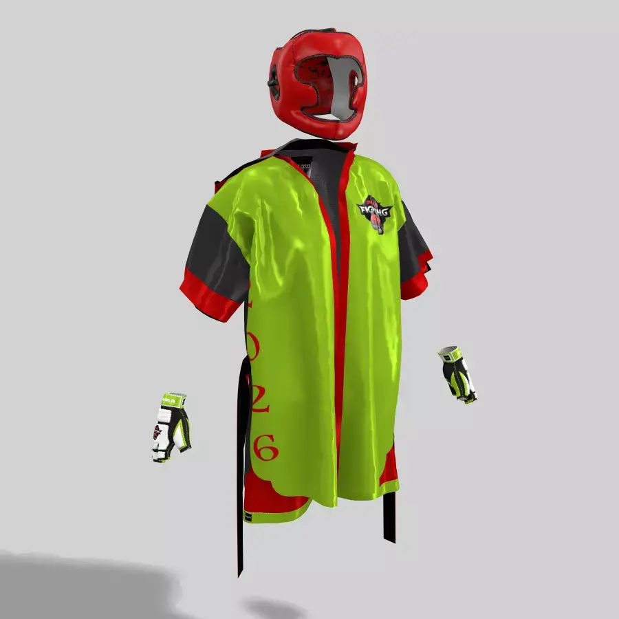 Full Outfit with Gloves Shorts  and Protective Gear ZPRJ  Low-poly 3D model