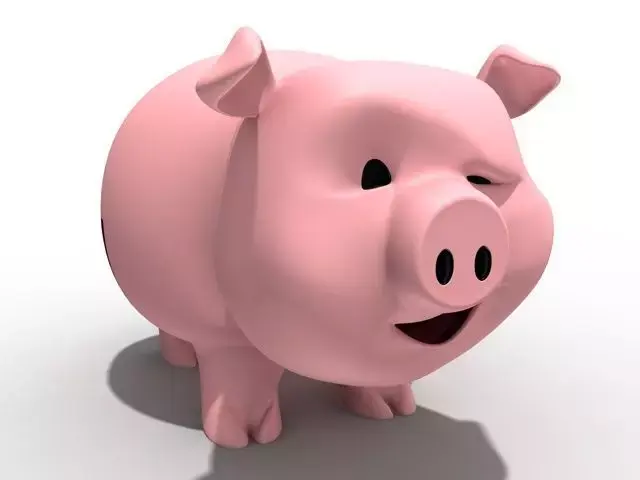 Cartoon pig 3D model purchase