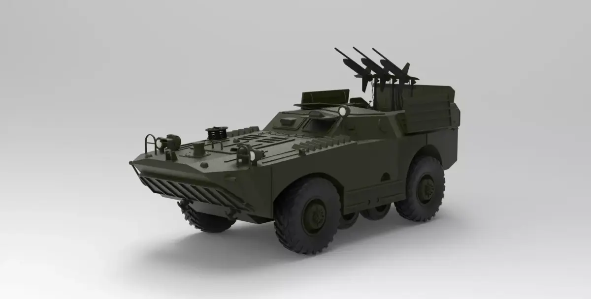 BRDM-2  armoured vehicle 3D model