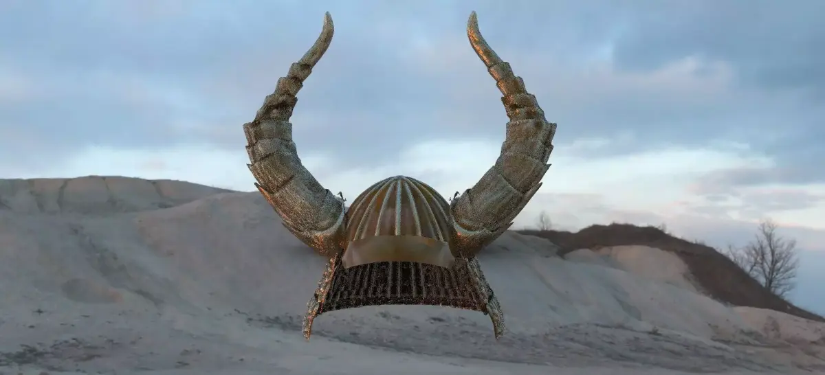 Samurai horned helmet 3D model