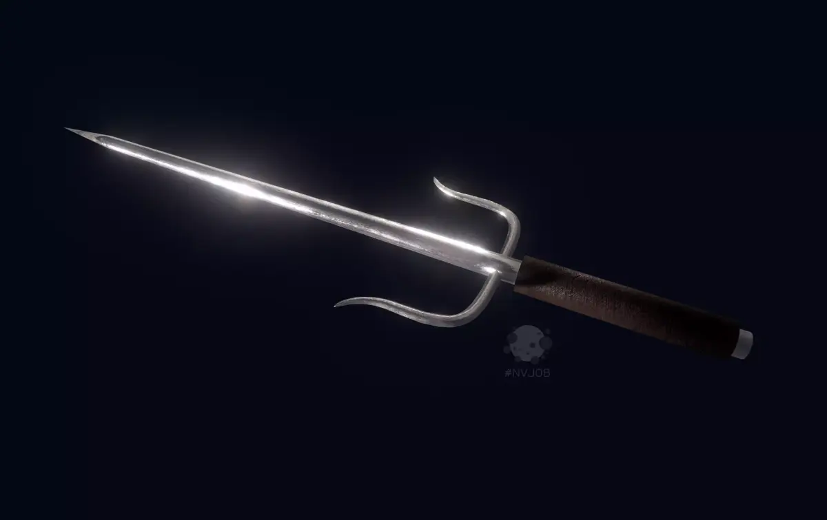 Sai Weapon Game Ready Free low-poly 3D model