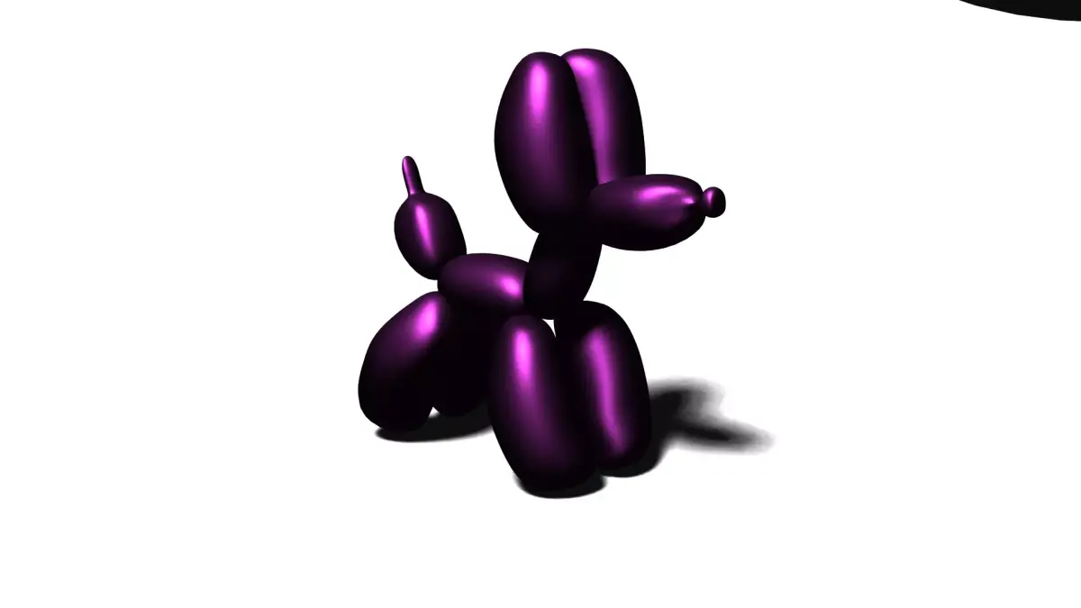 Jeff Koons Baloon Dog 3D print model 3D model