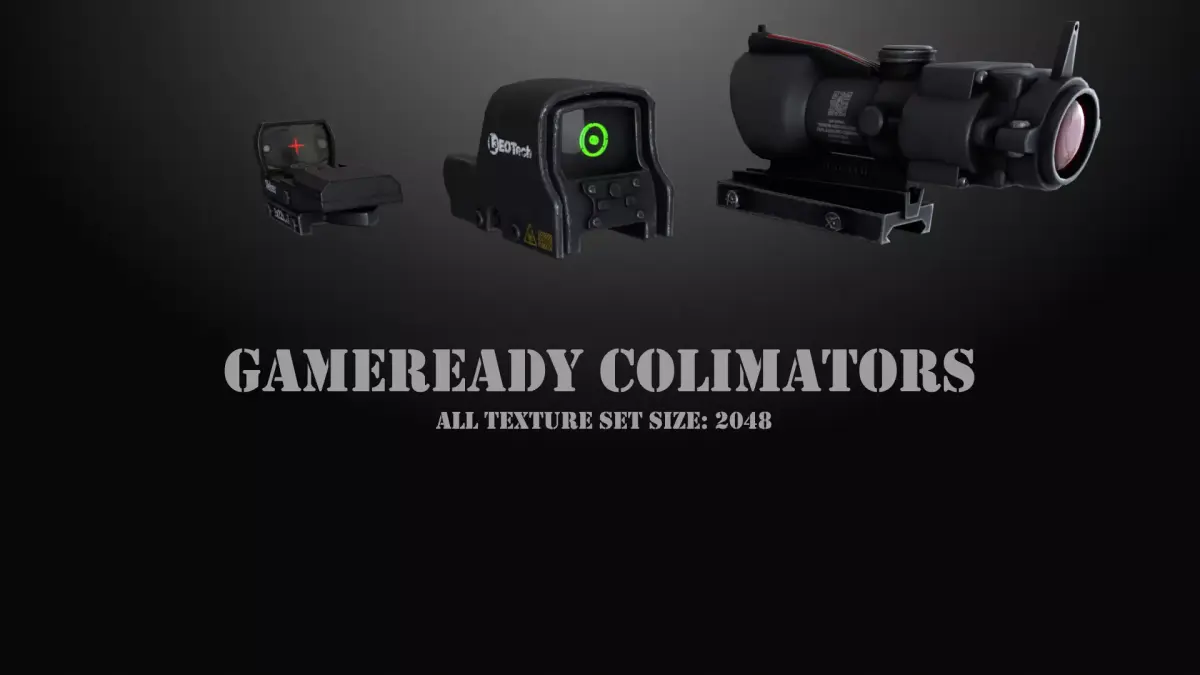Colimator gameready pack Low-poly 3D model