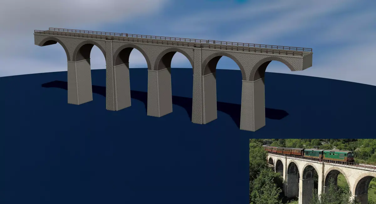 Model bridge H0 scale trains  File 3D Printer 3D print model