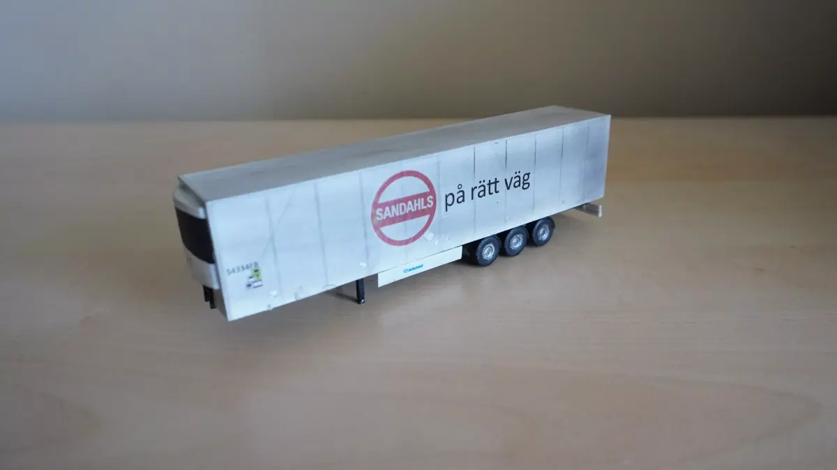 Pre supported H0 1 87 scale refrigerated trailer proxy 3D print model