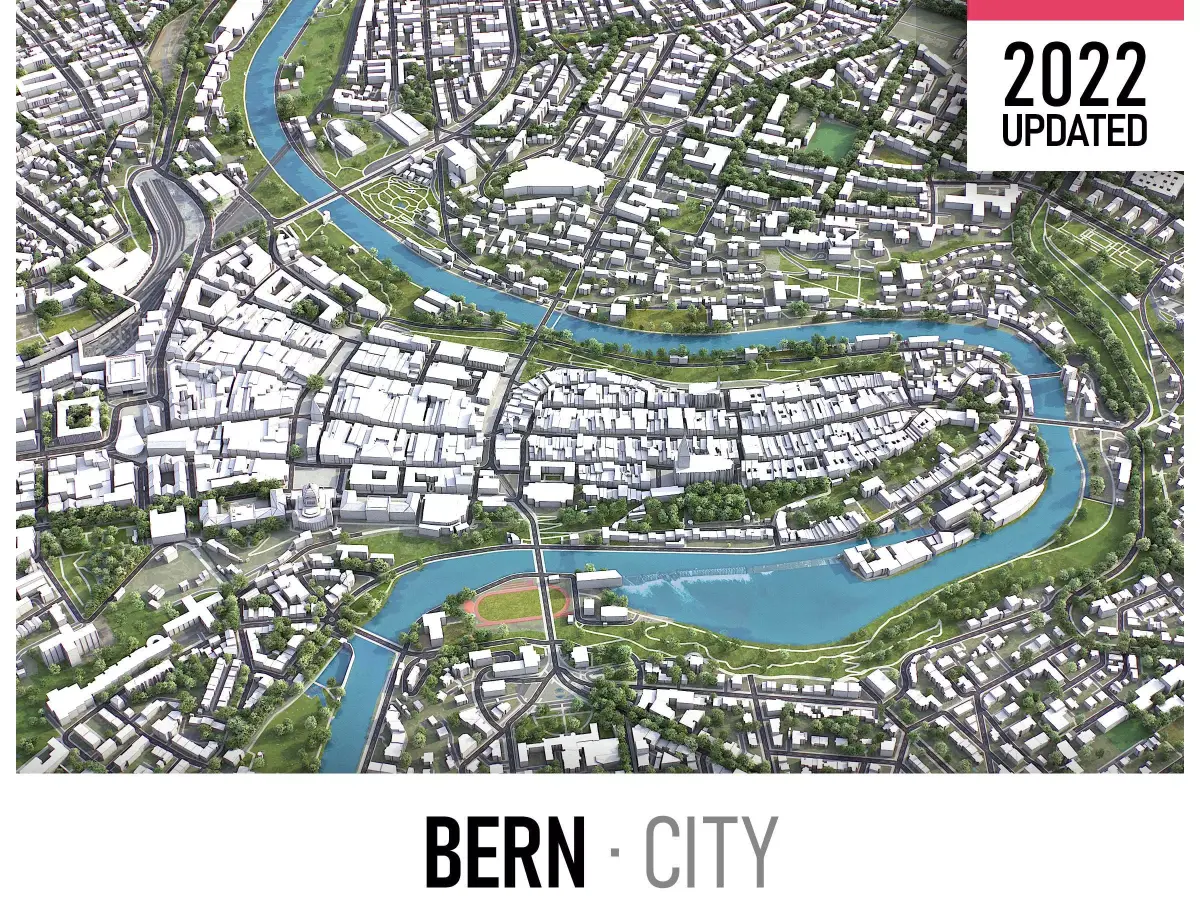 Bern - center Low-poly 3D model