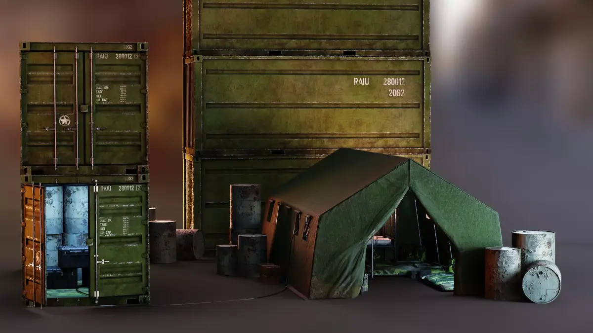 Military Essential Collection PBR Low-poly 3D model