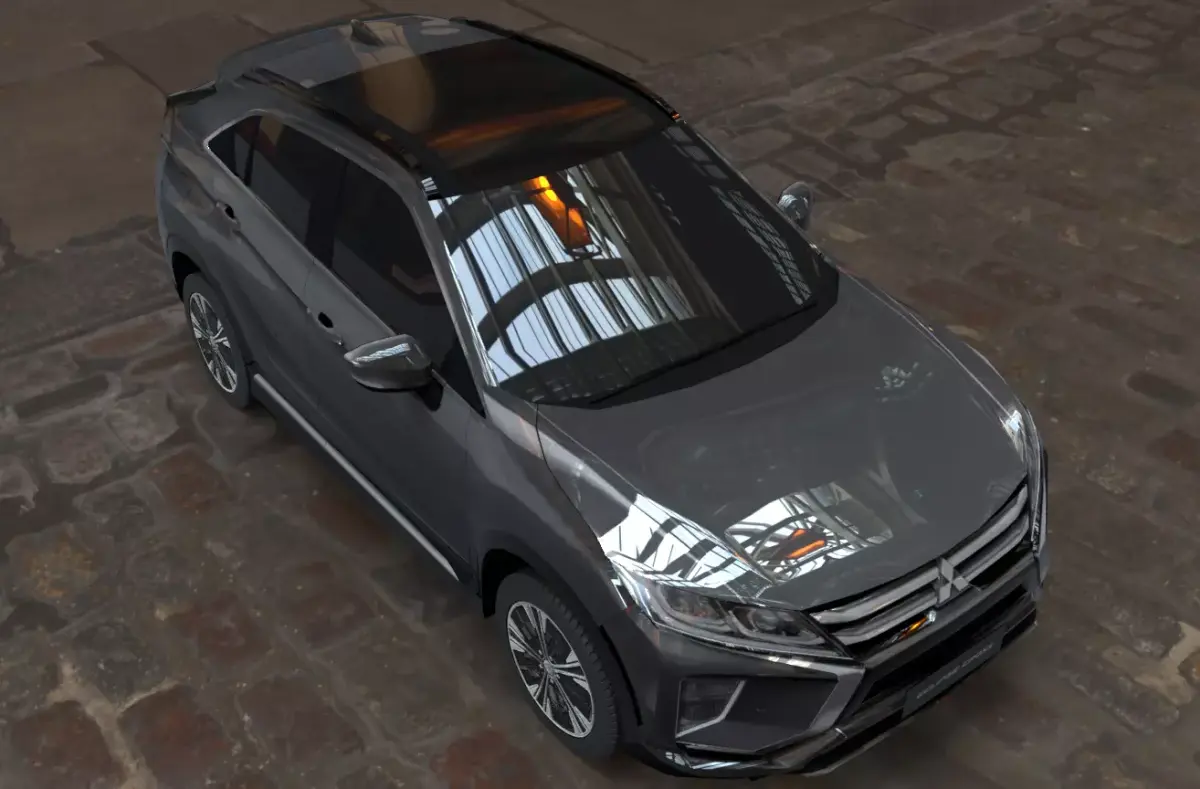 mitsubishi eclipse cross grey  3D model