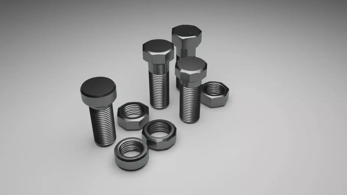 Bolts and Nuts Set 3D model