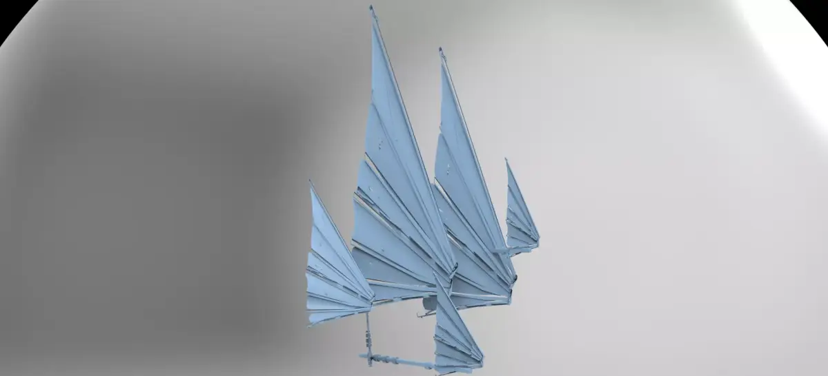  Khan Ocean BattleShip Sails  Low-poly 3D model