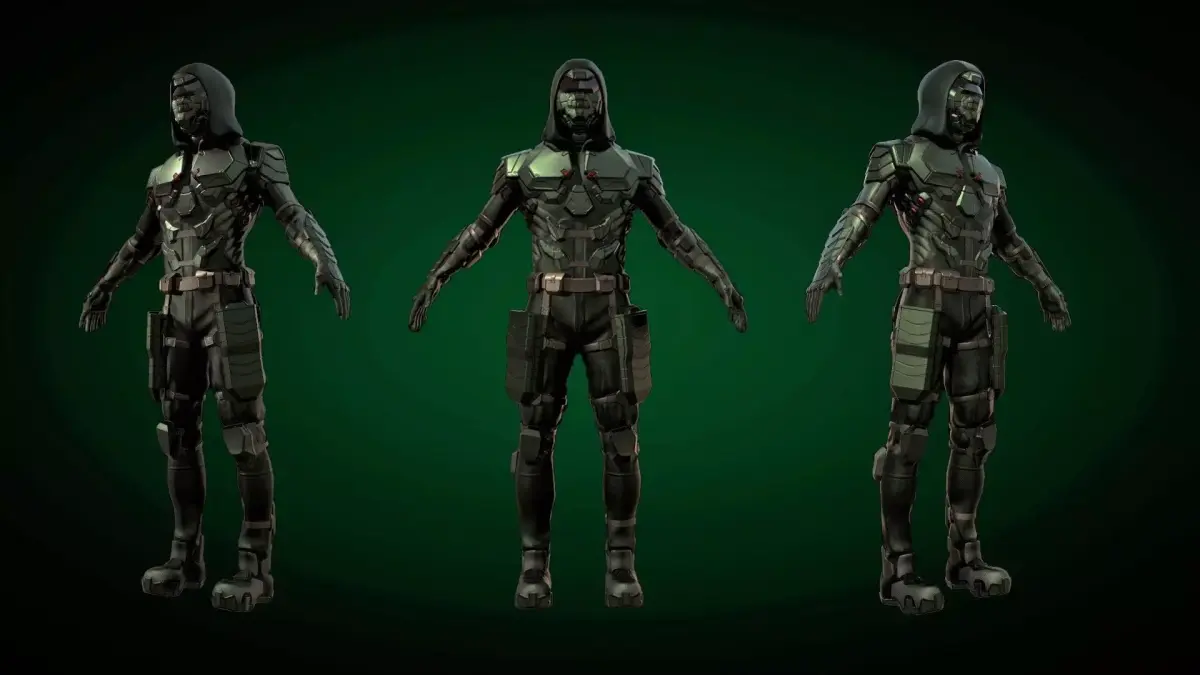 Arrow armored modern Suit  Low-poly 3D model