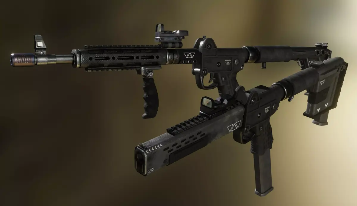 KelTec Sub2000 - Tris - Two variants Low-poly 3D model