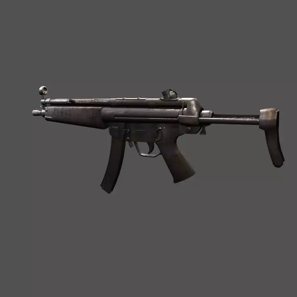 MP5 gun game ready Free low-poly 3D model