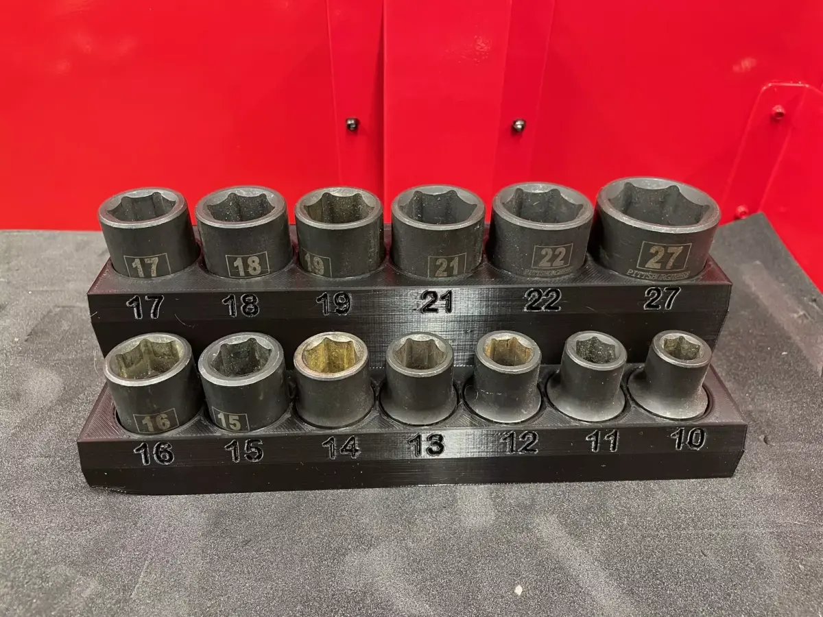 Socket Organizer - 1-2 in Drive Metric Impact Socket 3D print model
