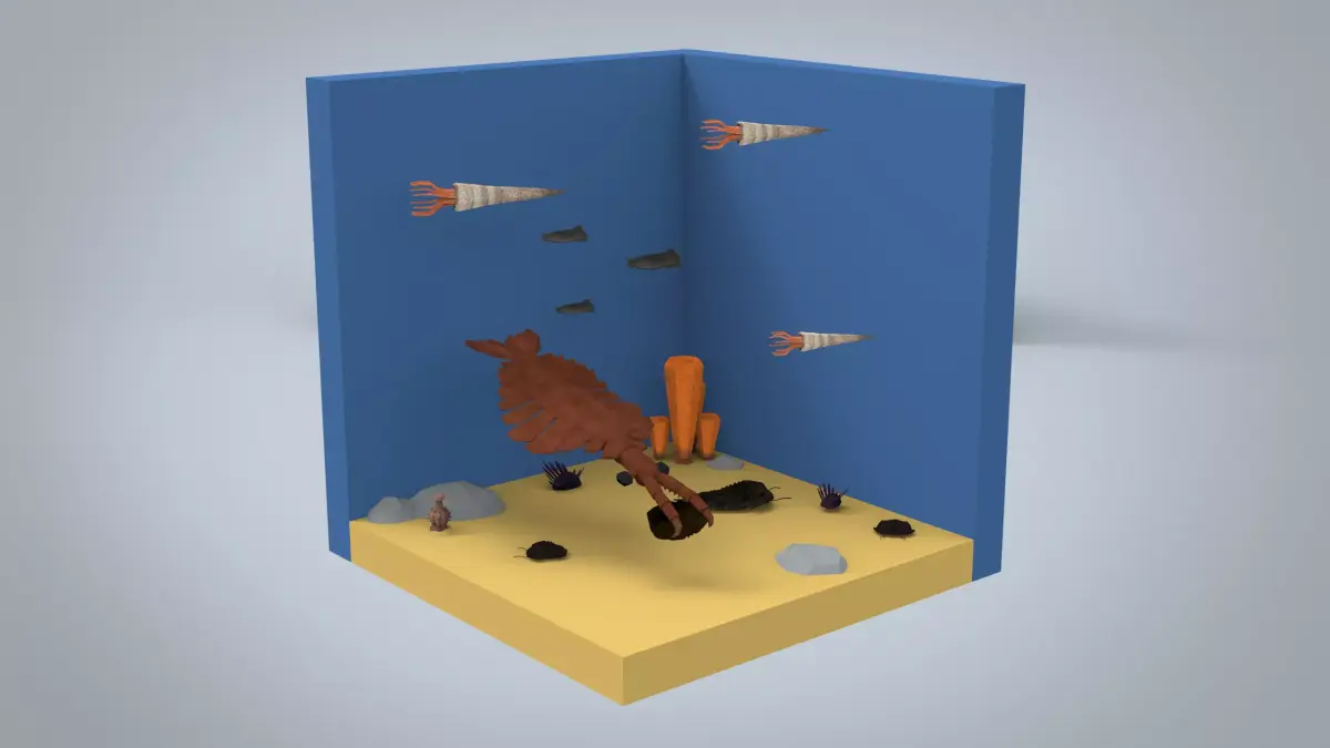 Low Poly Cambric period set Low-poly 3D model