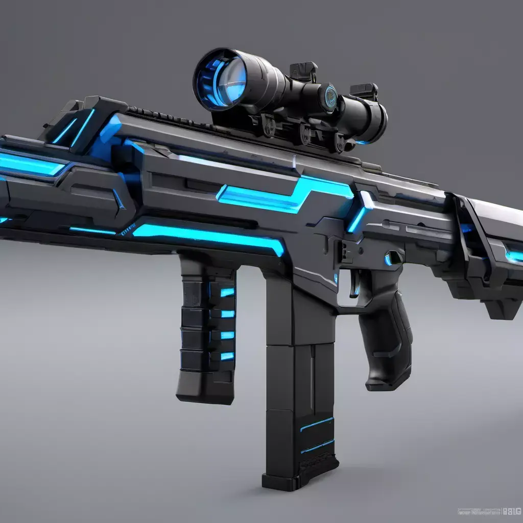 Sci-Fi Energy Rifle - Futuristic Weapon Prop 3D model