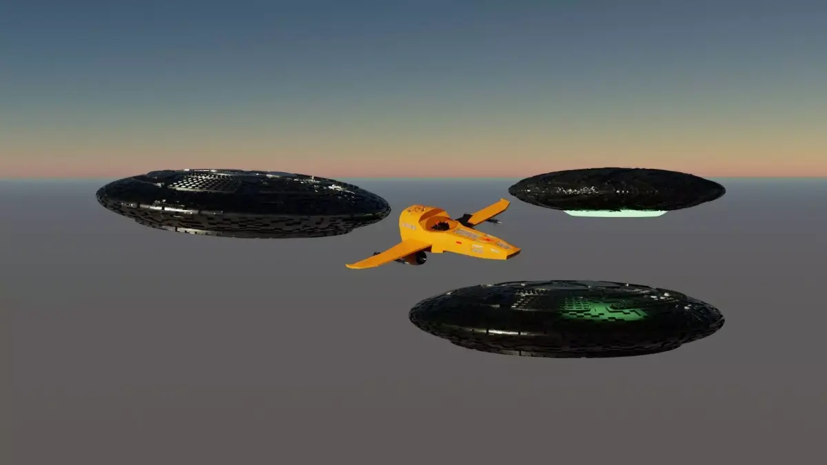 Spaceship 3D model and Kit ufo 3D models 3D Model Pack