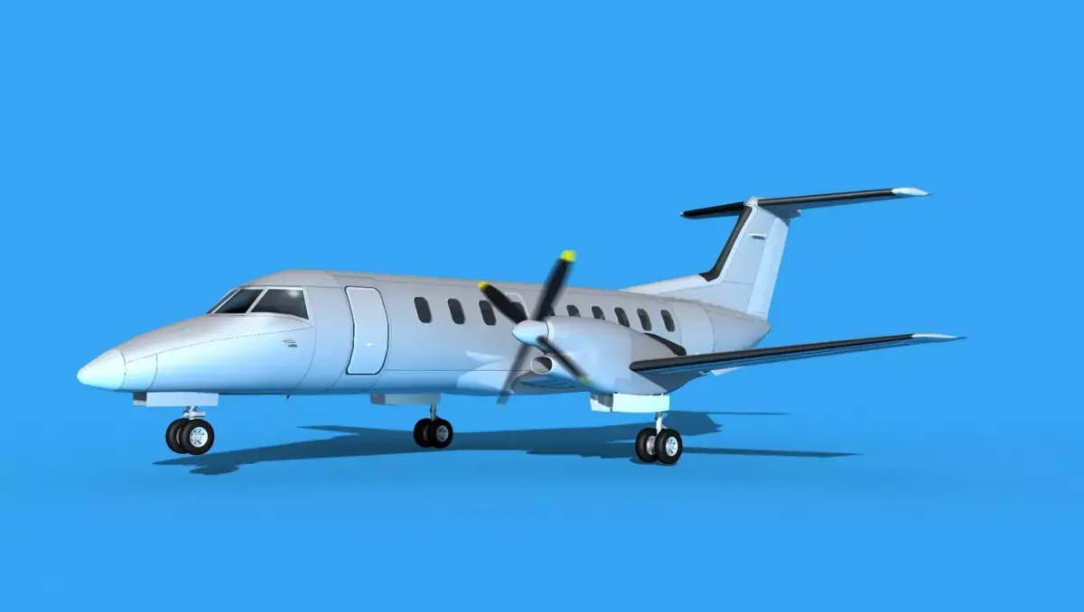 Embraer EMB120 Unmarked White 3D model