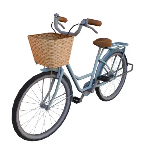 classic bicycle Low-poly 3D model purchase