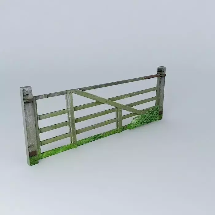 Eco Rail Track Old Gate Old Steam Days Free 3D model