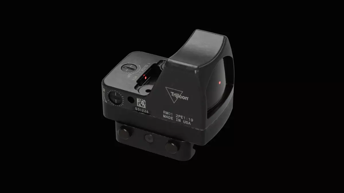 Trijicon RMR Automatic LED and 45 Degree Mount Low-poly 3D model