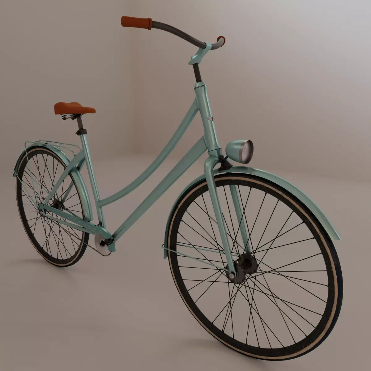 bike for the city blue 3D model