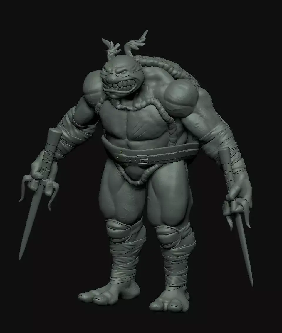 TMNT Turtle Raphael with Sais 3D print model