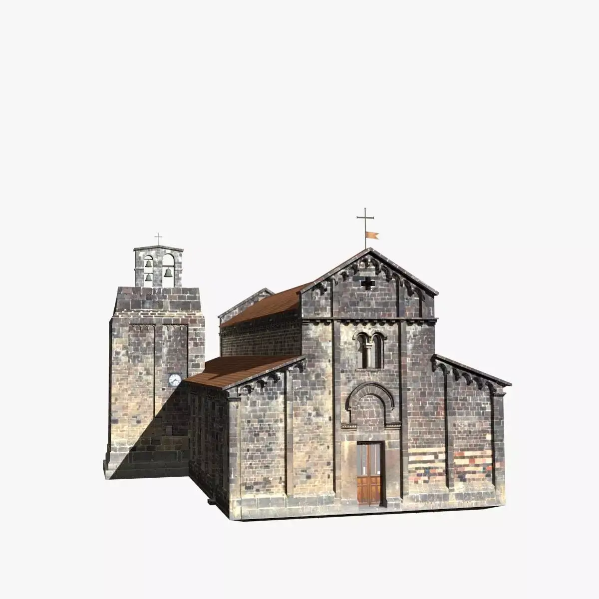 Romanic Church of Ardara - Exterior Only - Low Poly Low-poly 3D model