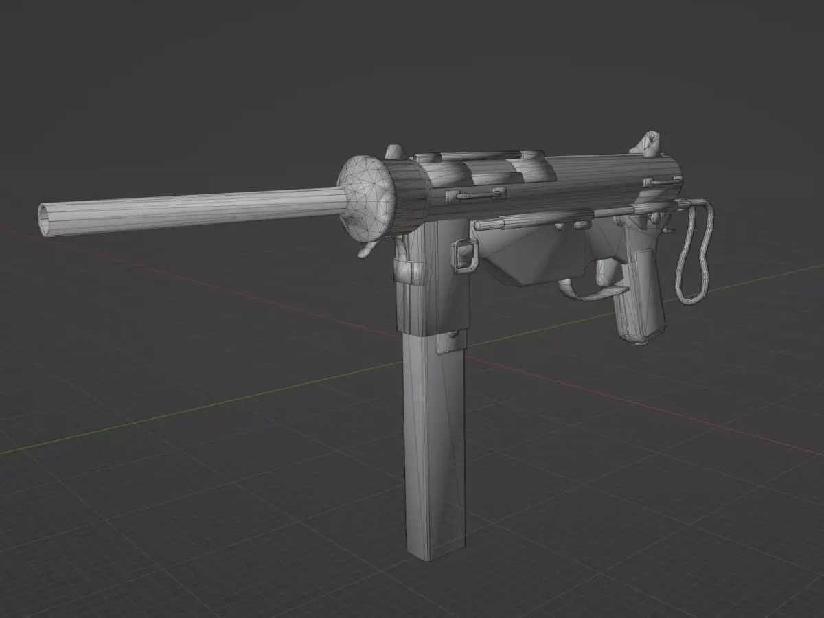 M3 Grease Gun Low-poly 3D model
