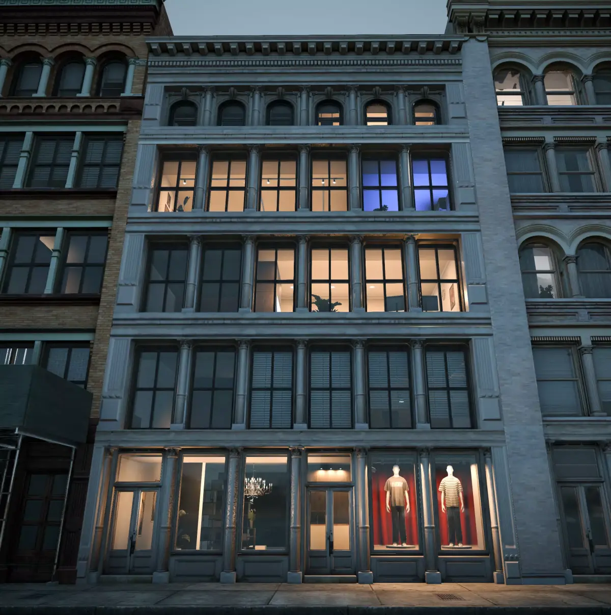 NYC SoHo Building Pack Low-poly 3D model