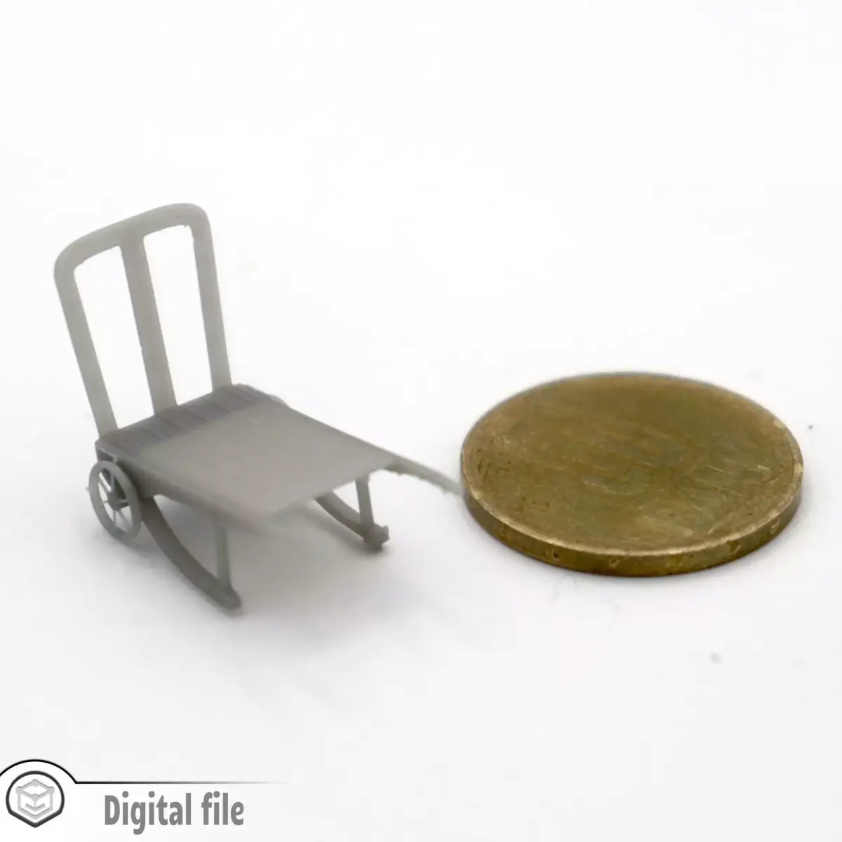 HO Wooden luggage cart train model  3D print model purchase