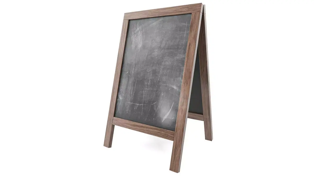 Chalkboard street display mockup 03 3D model