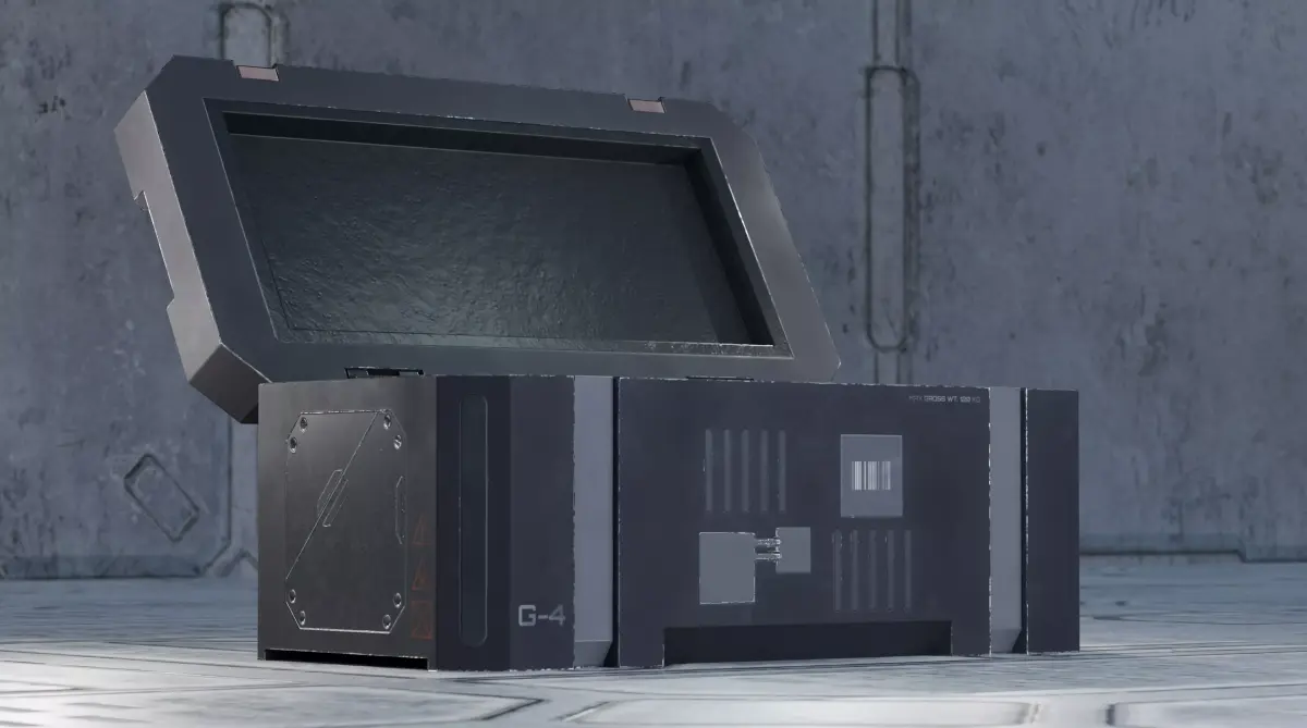 Sci-Fi Military Chest - Game Ready Low-poly 3D model