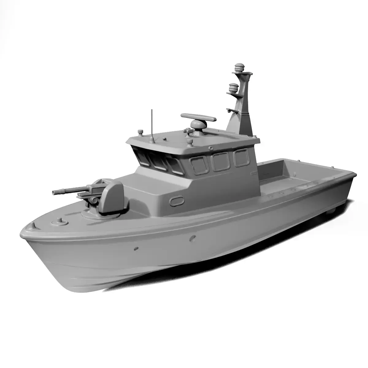 Small patrol boat 3D print model