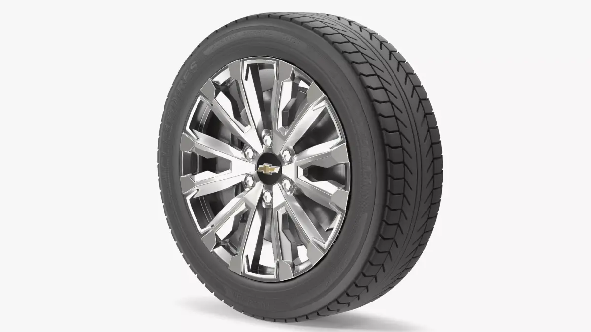 Chevrolet Alloy Wheel Rim with All Season Tire 3D model