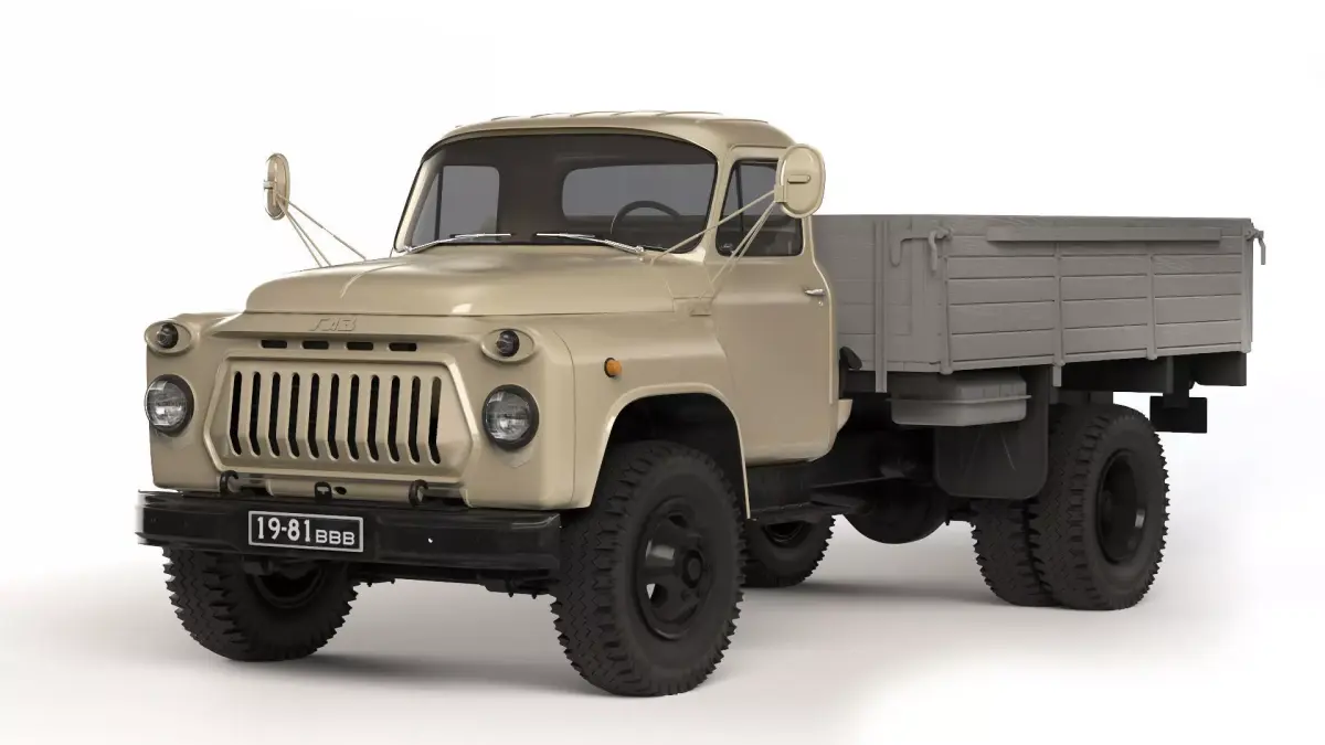 GAZ 53 flatbed body 1961 3D model